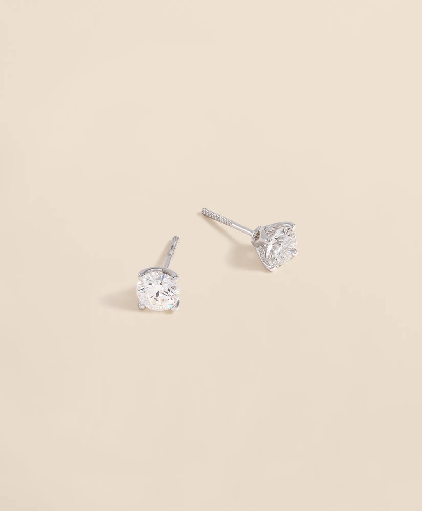 1 CT. Lab-Grown Diamond 14k Gold Stud Earrings | Brooks Brothers