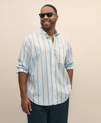 Big & Tall Friday Shirt, Poplin Striped | Brooks Brothers