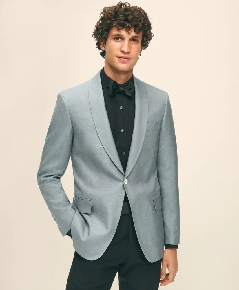 Black Fleece Shawl Collar Dinner Jacket in Silk Hopsack | Brooks Brothers