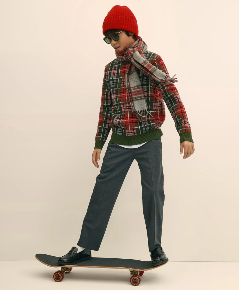 Boys Junior Wool-Blend Trousers | Brooks Brothers