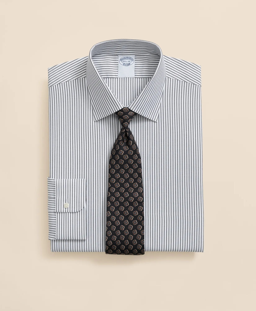 Brooks Brothers Explorer Collection Non-Iron Twill Ainsley Collar Striped, Dress Shirt | Brooks Brothers