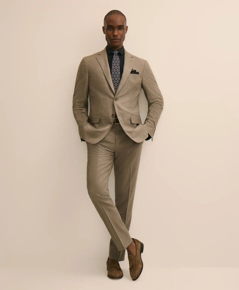 Brooks Brothers Explorer Collection Slim Fit Wool Stripe Suit Pants | Brooks Brothers