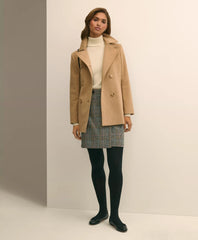 Brushed Wool Peacoat with Throat Latch | Brooks Brothers