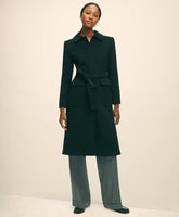 Brushed Wool Twill Wrap Coat | Brooks Brothers
