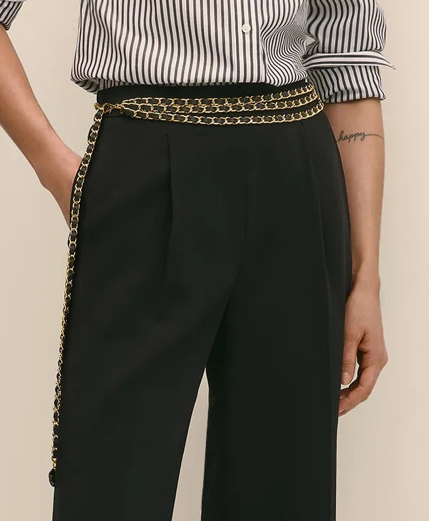 B-Low the Belt Mini-Chain Leather Belt | Brooks Brothers