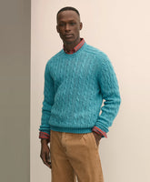 Cable Crewneck Sweater in Shetland Wool | Brooks Brothers