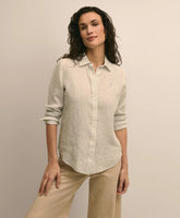 Classic Fit Linen Stripe Shirt | Brooks Brothers
