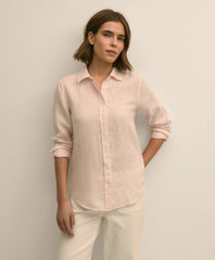 Classic Fit Linen Stripe Shirt | Brooks Brothers