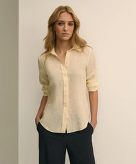 Classic Fit Linen Stripe Shirt | Brooks Brothers