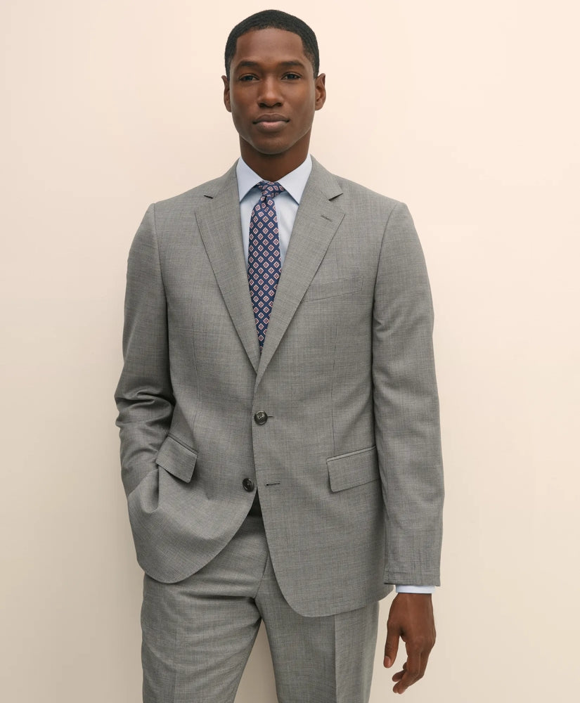 Classic Fit Wool Mini Houndstooth 1818 Suit | Brooks Brothers