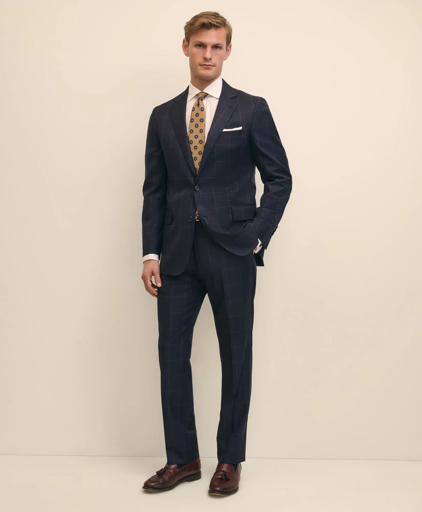 Classic Fit Wool Windowpane 1818 Suit | Brooks Brothers