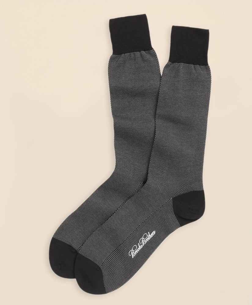 Cotton Bird's Eye Crew Socks | Brooks Brothers