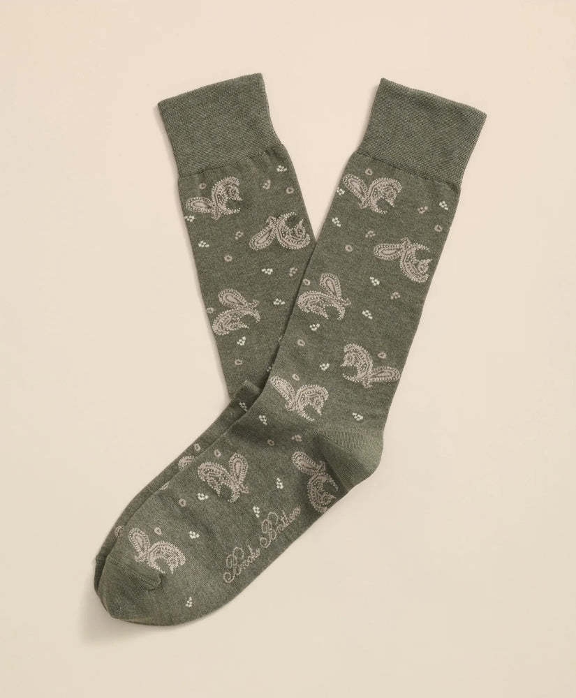 Cotton Blend Paisley Socks | Brooks Brothers