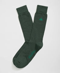 Cotton Blend Ribbed Socks | Brooks Brothers