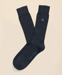 Cotton Blend Ribbed Socks | Brooks Brothers