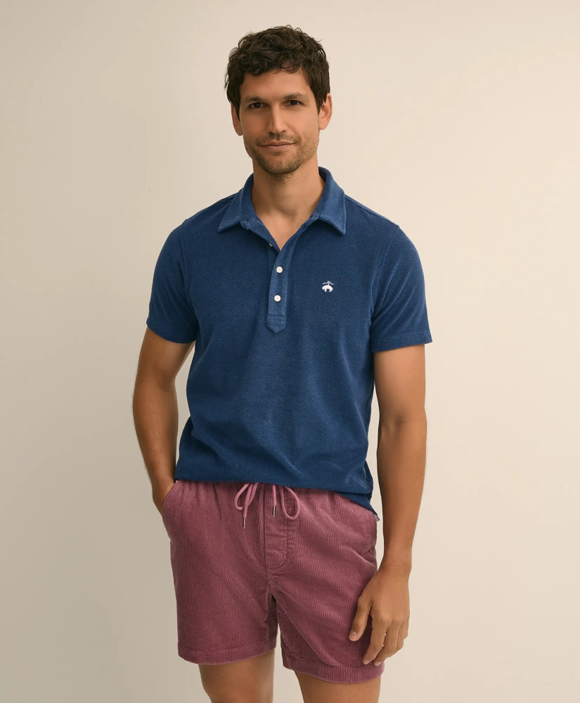 Cotton Blend Terry Cloth Polo Shirt | Brooks Brothers