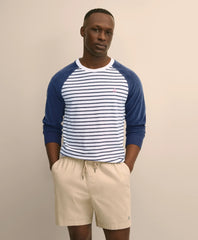 Cotton Blend Terry Cloth Stripe Sweatshirt | Brooks Brothers