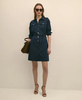Cotton Blend Twill Belted Shirt Dress | Brooks Brothers