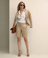 Cotton Blend Twill Bermuda Shorts | Brooks Brothers