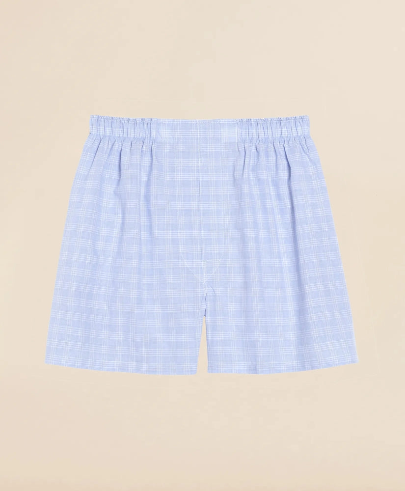 Cotton Broadcloth Glen Plaid Boxers | Brooks Brothers