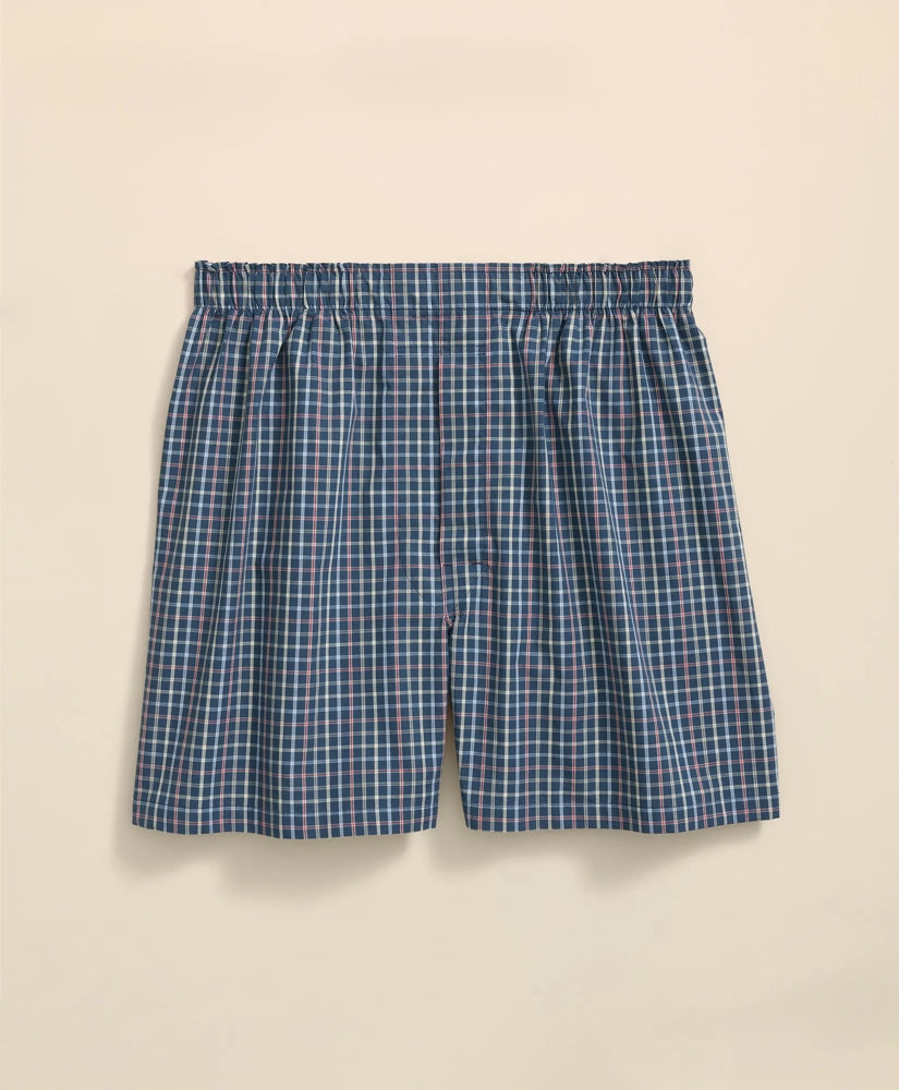 Cotton Broadcloth Multi-Windowpane Boxers | Brooks Brothers