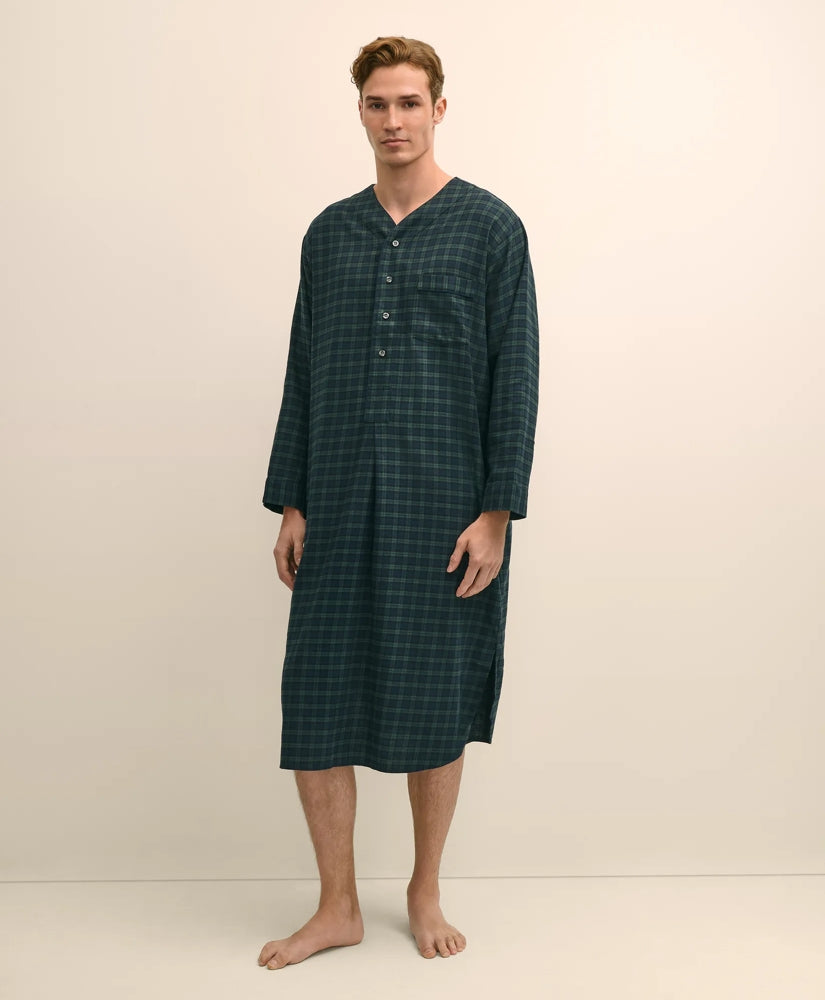 Cotton Flannel Tartan Nightshirt | Brooks Brothers
