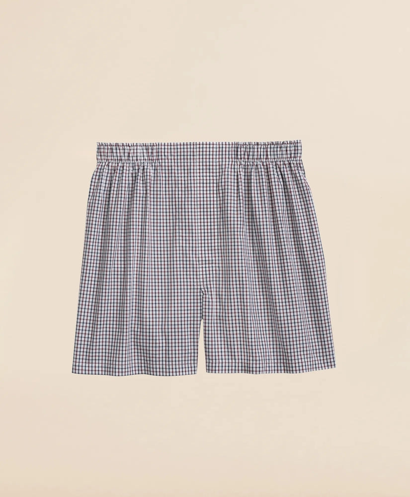 Cotton Broadcloth Tattersall Boxers | Brooks Brothers