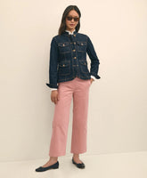 Cotton Corduroy Wide Leg Cropped Pants | Brooks Brothers