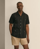 Cotton Guayabera Embroidered Short-Sleeve Shirt | Brooks Brothers
