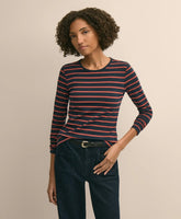Cotton-Modal Blend Mariner Stripe Long-Sleeve T-Shirt | Brooks Brothers