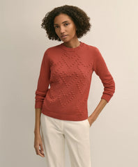 Cotton Textured-Heart Sweater | Brooks Brothers