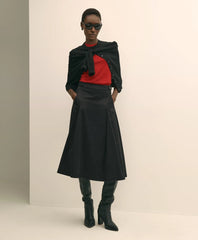 Cotton Twill A-Line Skirt | Brooks Brothers