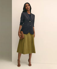 Cotton Twill A-Line Skirt | Brooks Brothers