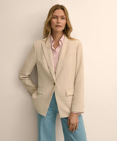 Crepe Relaxed Fit Jacket | Brooks Brothers
