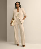 Crepe Wide-Leg Pants | Brooks Brothers