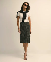 Dot-Print Slip Skirt | Brooks Brothers