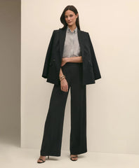 Easy Fit, Elastic Back Crepe Wide-Leg Pants | Brooks Brothers