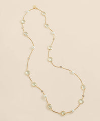 Faux Pearl, Faceted Glass and Cubic Zirconia Long Necklace | Brooks Brothers