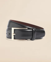 Gold Buckle Leather Dress Belt | Brooks Brothers