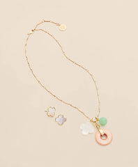 Gold-Tone Stud Earrings & Charm Necklace Set | Brooks Brothers