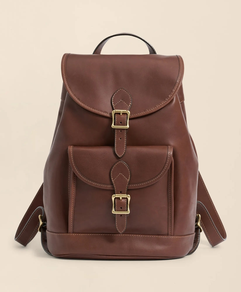 Leather Drawstring Backpack | Brooks Brothers