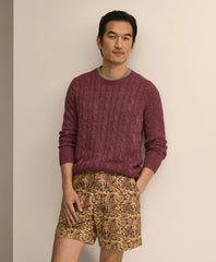 Linen Cable Knit Sweater | Brooks Brothers
