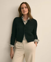 Mercerized Cotton Crochet Sweater Jacket | Brooks Brothers