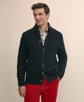 Merino Aran Cable Cardigan | Brooks Brothers