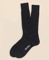 Merino Wool Ribbed Crew Socks | Brooks Brothers