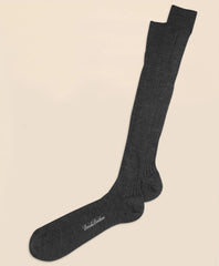 Merino Wool Ribbed Over-the-Calf Socks | Brooks Brothers
