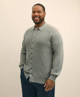 Mini-Cable Knit Polo Cardigan, Big & Tall | Brooks Brothers