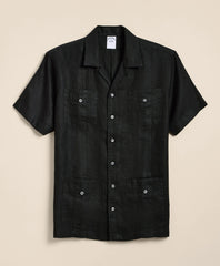 Irish Linen Short Sleeve Guayabera Shirt | Brooks Brothers