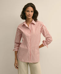 Oversized Cotton Pinstripe Shirt | Brooks Brothers