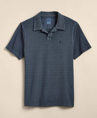 Cotton Pique Garment-Dyed Johnny Collar Polo Shirt | Brooks Brothers